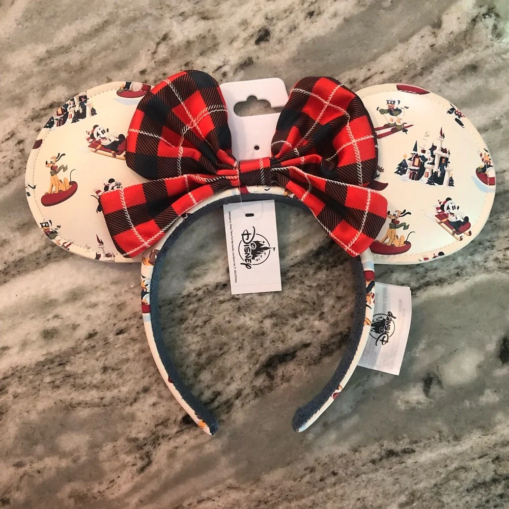 *NWT* Winter Minnie Mouse Ears Headband - Picture 1 of 3